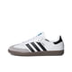thumbnail image 2 of Zapatillas de skate adidas Samba OG de piel suave para hombre y mujer, estilo poni, estilo casual, planas, para exteriores, color blanco y negro, 2 of 5