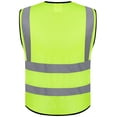 thumbnail image 2 of Reflective Vest Class 2 Safety Vests ANSI with 5 Pockets Zipper High Visibility Construction Uniform, 2 of 5