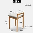 thumbnail image 2 of CQSXDA Wood Stool - 100% Natural Beech Wood with Soft Cushions Make-up Stool - Bed Bench for Bedroom, Dining Room, 2 of 7