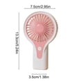 thumbnail image 3 of Deeceymbur Handheld Fan 3 Speed Adjustable USB Rechargeable Portable Small 4 Colors Summer Cooling Personal Outdoor Use, 3 of 6