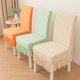 thumbnail image 4 of Xiao Hua Funda para Silla de Comedor Gris Claro - Juego de 2 Piezas, Talla Única Que Se Ajusta a Todos, Funda de Asiento con Respaldo Completo, Equipada con Falda Elástica, Adecuada para Banquetes, 4 of 5