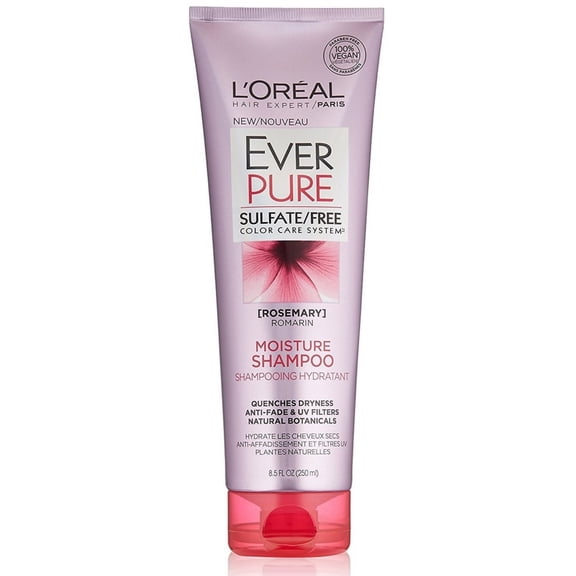 L'Oreal Paris Hair Care Ever Pure Moisture Shampoo, Rosemary 8.5 oz (Pack of 3)