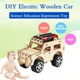 thumbnail image 3 of Kids DIY Wooden Electric Car Kit Experiment Education Kid Puzzle Model Toy, 3 of 6