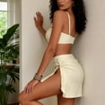 thumbnail image 4 of Women's Swim Set High Waisted Bikini Multiple Pieces with Removable Pads, Complete Solid Color Outfit for Beach Vacation, 4 of 6