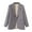 Gray, variant on Women's Spring/Fall Blazer Business Casual Lightweight Suit Long Sleeve Work office Jacket with Pockets Orange S(S)