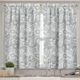 thumbnail image 2 of Ambesonne Paisley Valance & Curtain, Digital Persian Leaf, 55"x45", Grey and White, 2 of 6