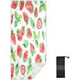thumbnail image 2 of SKYSONIC Beach Towels 30"x60", Watercolor Strawberry Leaf Camping Towels Sand Free Beach Towel, Large Beach Towels Quick Dry Bath Travel Towels Pool Yoga Beach Mat for Men Women, 2 of 7
