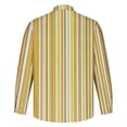 thumbnail image 4 of RXIRUCGD Chemise à Manches Longues Imprimée Rayée Coupe Ajustée à la Mode pour Hommes, Multicolore, Taille : 5TG, 4 of 5
