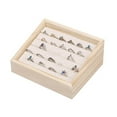 thumbnail image 4 of Soporte de Exhibición de Madera, Organizador de Almacenamiento Multiusos Decorativo para Tocador de Anillos, Tienda, Ventana, as Y Niñas tela beige Yotijar Titular de la exhibición de la joyería, 4 of 8