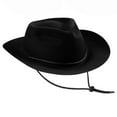 thumbnail image 3 of UNTERING Top Hat Western Hat for Kids Halloween Dress Up Costume Hat Large Brims Girl Cowgirl Hat RolePlay Party Headwear, 3 of 7