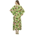 thumbnail image 4 of Bimba Women's Long Green Designer Drawstring Waist Kimono Cover Up Kaftan-14, 4 of 5
