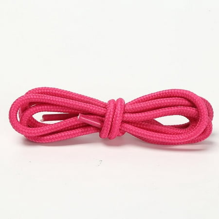 

1Pair Round Shoelaces Sports Shoe Laces Sneaker Boot Braid Shoestring Polyester Solid Color Shoelace Adult Kids Shoe Accessories-Rose Red 80cm