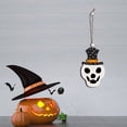 thumbnail image 2 of Colgantes de calabaza de fantasma blanco con cabeza de Calavera, accesorios de decoración de fiesta de Halloween, cuerda de madera pintada, colgantes creativos L5, 2 of 4