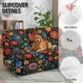 thumbnail image 5 of COEQINE Lazy Boy Recliner Chair Cover 3 Seater Sofa Slipcover 8 Pieces Comfy Dog Couch Cover Reclining Chair Slipcover with Side Pocket for Pets, Kids, Colorful Bohemian Floral, 5 of 8
