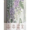 thumbnail image 5 of Spring Lavender Sheer Curtains 72 Inch Length 2 Panels Set, Garden Botanical Leaves Butterflies Voile Window Treatment Rod Pocket Curtains Sheers Drapes for Bedroom/Living Room/Kitchen 52"x72"x2, 5 of 7