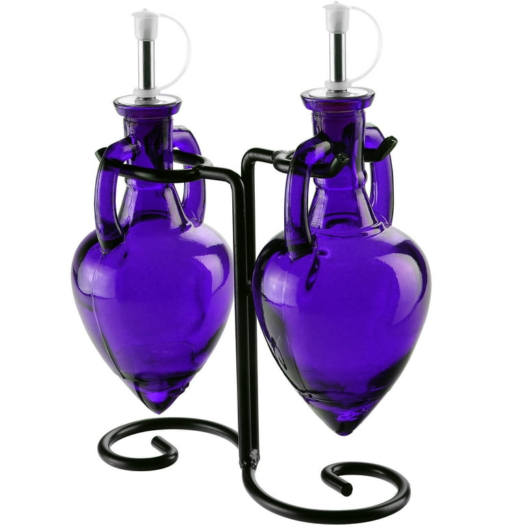 Couronne Co Amphora Double Oil and Vinegar Glass Cruet Set with