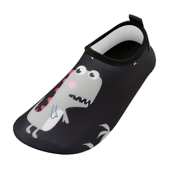 Kids Boys Girls Swim Water Shoes, Toddler Kids Swim Water Shoes Non-Slip Quick Dry Beach Shoes,Barefoot Sports Shoes Aqua Socks for Beach Outdoor Sports Black 24