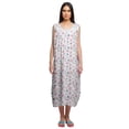 thumbnail image 1 of Moomaya Printed Womens Button Placket Mid Long Nightdress Cotton Night Gown, 1 of 5