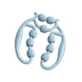 thumbnail image 3 of Outil de Massage à Rouleau pour Muscles Fascia, Neuf Roues, Robuste, pour Cuisse, Bleu Clair, 3 of 9