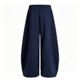 thumbnail image 4 of lnmuld Girls Wide Leg Sweatpants with Jesus Loves You Graphic and Pockets Navy,6-7 Years, 4 of 5