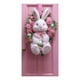 thumbnail image 1 of Cubierta de puerta de bienvenida de conejo, decoración de fondo de puerta de Feliz Pascua rosa, letrero de bienvenida para puerta de entrada de Pascua para recuerdos de fiesta de Feliz Pascua, 1 of 9