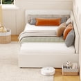 thumbnail image 2 of CazToi Twin Daybed with Bed Rails Velvet Upholstered Corner Bed Frame, 2 of 7