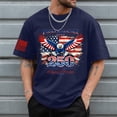 thumbnail image 2 of Rotm Independence Shirt USA 4th of July Shirts for Men American Flag Short Sleeve Patriotic Independence Day Tee Top Dark Blue,L, 2 of 6
