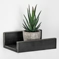 thumbnail image 5 of American Art Decor Floating U Wall Shelves Rustic Wooden Shelves - Black - Set of 3, 5 of 7