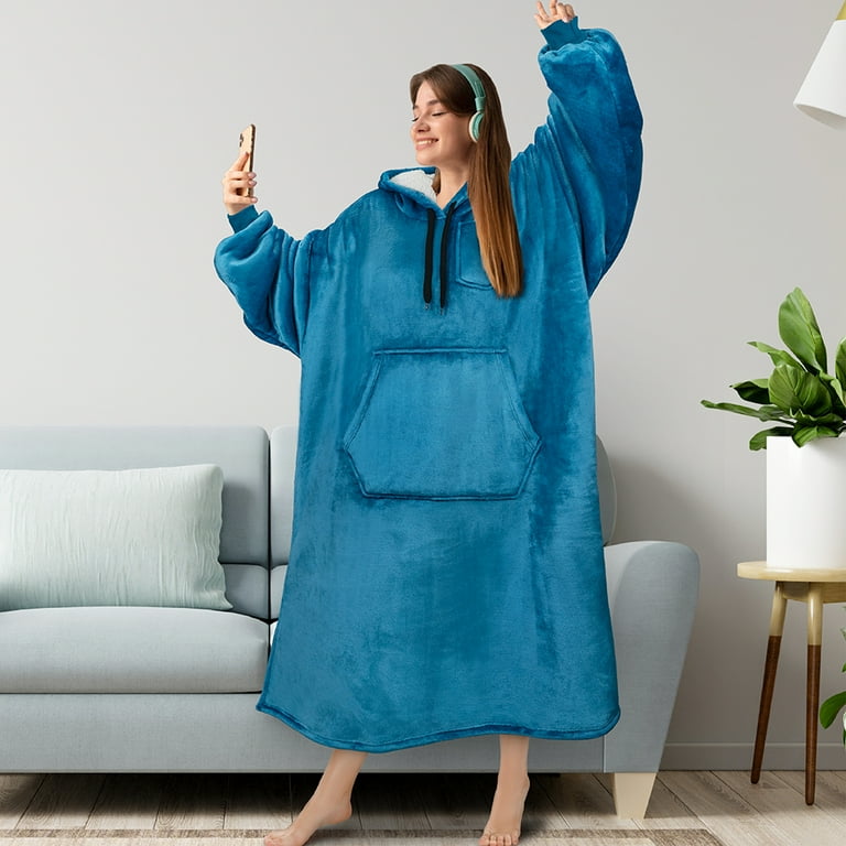 Pavilia oversized wearable online hoodie blanket