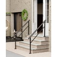 thumbnail image 1 of TROPOW Hand Rails for Outdoor Steps, 5 Step Handrail & Indoor Stair Railing Kit, Railings for Outdoor Steps and Hand Rails for Seniors, Porch Railing & Deck Hand Rail, 4-5 Step Railing, 1 of 7