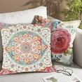 thumbnail image 4 of Persian Ethnic Pattern Boho Pillow Cover 18x18 Inch Southwest Farmhouse Pillow Cover Home Decor Cotton Linen Throw Pillow Case Cushion Cover for Sofa Couch, 4 of 6
