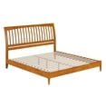 thumbnail image 2 of AFI Orleans King Solid Wood Low Profile Sleigh Platform Bed, Light Toffee, 2 of 12