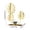 B, variant on Bwiyojiz Home Decoration Ornaments Metal Jewelry Ginkgo Crystal Ball Base Art Gold Statue Leaf Line Sculpture Office Desk Bookshelf, Gifts for Family, Gold