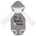thumbnail image 3 of Inktastic My 1st Soccer Season Girls Long Sleeve Baby Bodysuit, 3 of 5