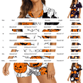 thumbnail image 3 of CQXIDFH Halloween Button Down Pajamas for Women Spooky Ghost Pumpkin Black Cat Print Short Sleeve Pj Set Soft Holiday Sleepwear Cute Two Piece Nightwear, 3 of 6