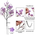 thumbnail image 5 of Purple Artificial Flowers Babys Breath Fabric Cloth Bouquet Bulk Faux Gypsophila Flowers Real Touch Silk Flower Decor for Home Kitchen Restaurant Centerpieces Wedding Fall Partya Decoration, 5 of 5