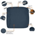 thumbnail image 5 of Classic Accessories Montlake FadeSafe Rectangular Patio Dining Seat Cushion Slip Cover - 5" Thick - Heavy Duty Outdoor Patio Cushion with Water Resistant Backing,Heather Indigo Blue, 25"W x 23"D x 5"T, 5 of 18
