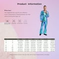 thumbnail image 7 of iiniim Mens Shiny Metallic Disco Party Jumpsuit Full Body Bodysuit Flare Pants Bell-bottoms Hippie Rompers Silver 4XL, 7 of 7