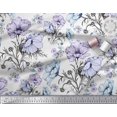 thumbnail image 3 of Soimoi Rayon Fabric Leaves & Anemone Flower Printed Craft Fabric by The Yard 56 Inch Wide, 3 of 3