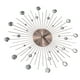 thumbnail image 4 of Reloj de pared grande de oro rosa con diseño de cielo estrellado, silencioso, de alta precisión y amplia aplicabilidad. Requiere batería AA., 4 of 14