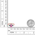 thumbnail image 6 of Gem Stone King 18K Rose Gold Plated Silver Pink Moissanite and London Blue Topaz Engagement Ring for Women | 2.66 Cttw | Oval 9X7MM | Gemstone Birthstone | Size 9, 6 of 6