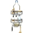 thumbnail image 2 of UU&T Bathroom Hanging Shower Organizer, Over Head Shower Caddy Basket with Hooks for Razor and Sponge, Anti-Swing, Silver, 2 of 7