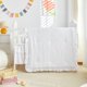thumbnail image 2 of Juego de ropa de cama para cuna UOZZI, 3 unidades, acolchado, con volantes, blanco, 2 of 9