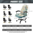 thumbnail image 7 of ZIATUBLES Desk Office Chair Cover Soft Universal Home Office Chair Slipcover Removable Washable Computer Rotating Chair Cover Stylish Chair Protector Covers, S, Butterfly Flower, 7 of 7