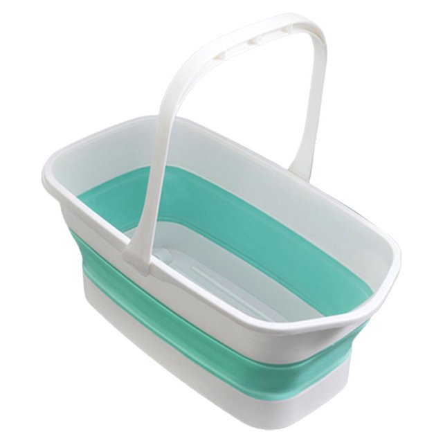 Household Multifunction Cleaning Bucket Mop Bucket with Handle Design for House Cleaning Camping Fishing Gray