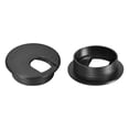 thumbnail image 1 of Grommet de escritorio para cubrir agujeros de cable Uxcell de 2'' para organizador de cables de plástico negro 10 Pcs, 1 of 4