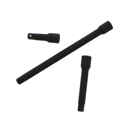 - ABN 1/2 Inch Drive Socket Impact Extension Bar Set 3, 6 and 8 Inch, Cr-V Steel
