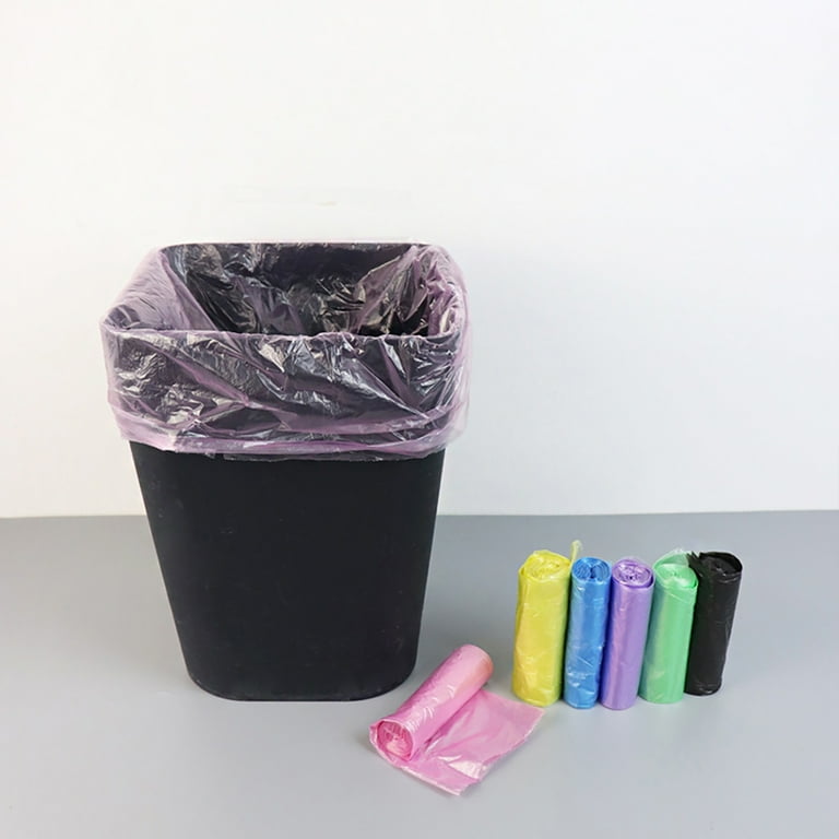 1.5 Gallon Trash Bags Small Bathroom Garbage Bags, Unscented Wastebasket  Liners, Strong Kitchen Garbage Bags Colorful Bin Bags for Office
