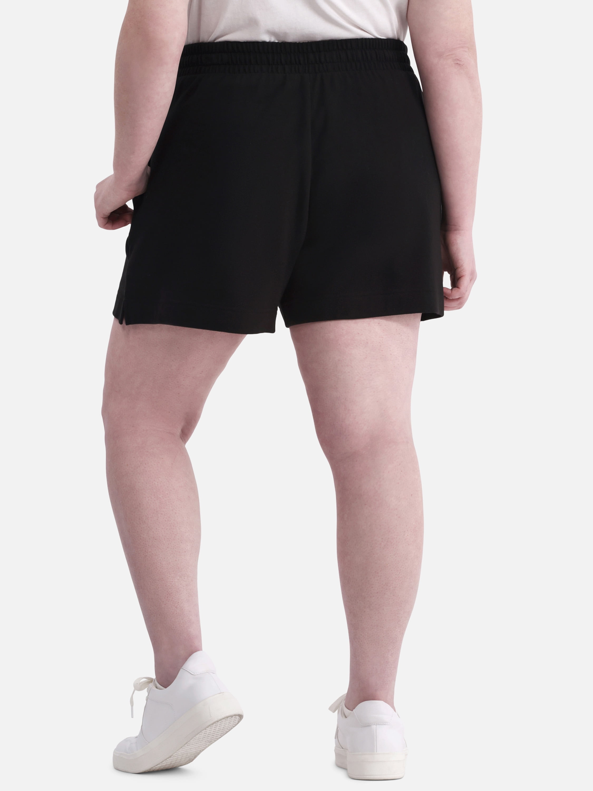 Terra & Sky Women’s Plus Size Pull On French Terry Cloth Shorts with Pockets, 5” Inseam, Sizes 0X-5X