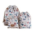 thumbnail image 1 of maskred 3 Pcs Sac de Courses Respirant en Coton et Lin Sac Cadeau à Cordon Résistant à l'Usure, 1 of 6